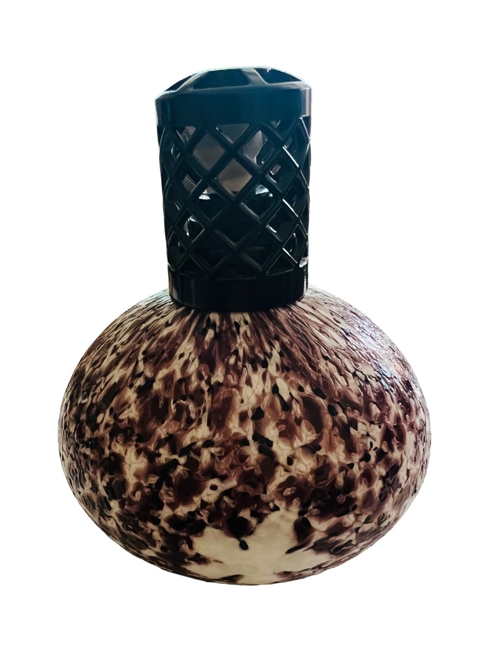 Speckled Brown Glass Oil Frangrant Diffuser - Home Accents Purple Haze